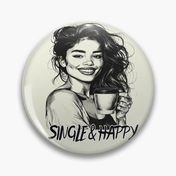 Item preview, Happily single, single and happy designed and sold by LiskoDesign.