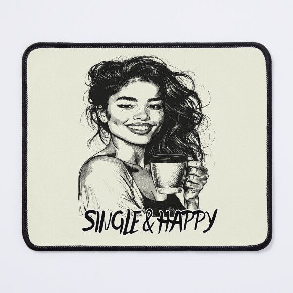 Item preview, Happily single, single and happy designed and sold by LiskoDesign.