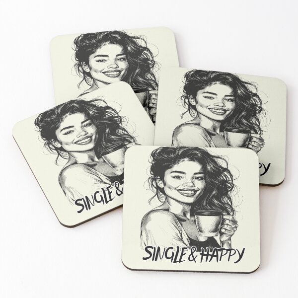 Item preview, Happily single, single and happy designed and sold by LiskoDesign.