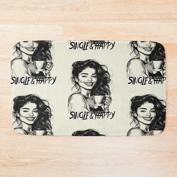 Item preview, Happily single, single and happy designed and sold by LiskoDesign.