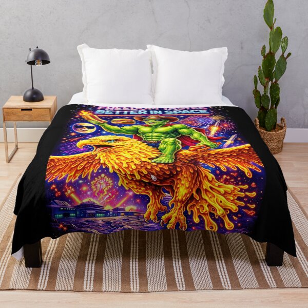 Item preview, Freedom Tastes Better in Space – Alien President Riding a Cheese Eagle | Patriotic Space Meme Art designed and sold by Dominik1994.
