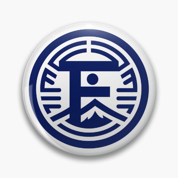 Item preview, Letter F Monogram - Mt. Fuji Samurai Crest (Navy Blue) designed and sold by ZenCircle.