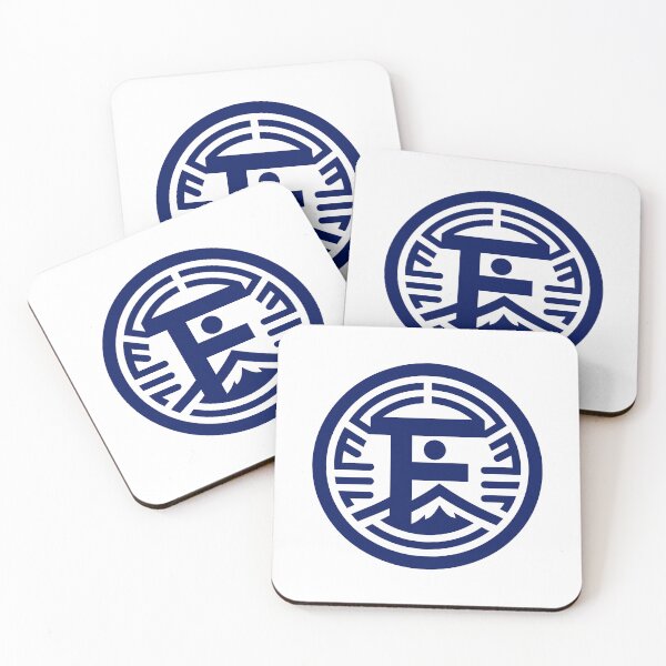 Item preview, Letter F Monogram - Mt. Fuji Samurai Crest (Navy Blue) designed and sold by ZenCircle.