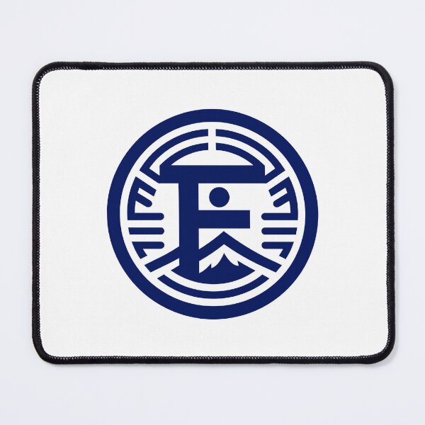 Item preview, Letter F Monogram - Mt. Fuji Samurai Crest (Navy Blue) designed and sold by ZenCircle.