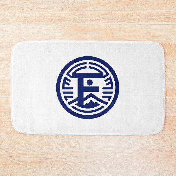 Item preview, Letter F Monogram - Mt. Fuji Samurai Crest (Navy Blue) designed and sold by ZenCircle.