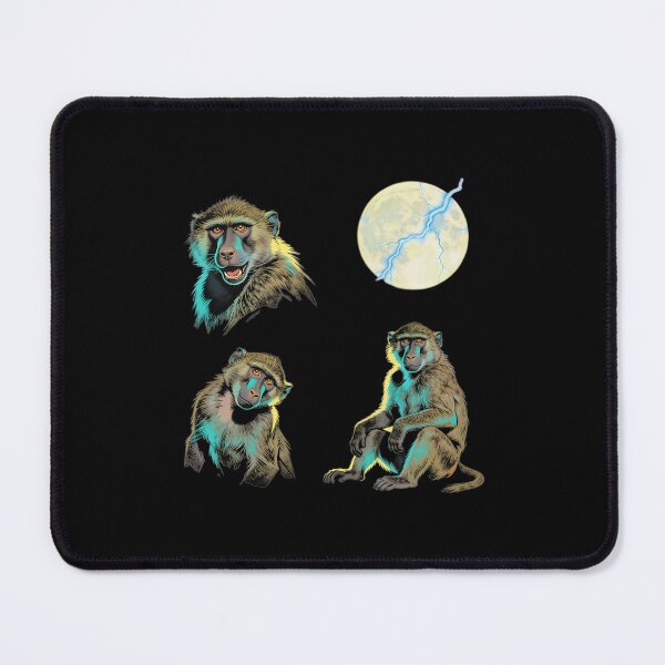 Item preview, Electric Baboon Echoes Under the Blue Lightning Moon designed and sold by Silent Watch Threads..