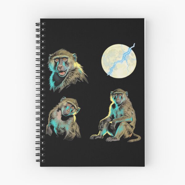 Item preview, Electric Baboon Echoes Under the Blue Lightning Moon designed and sold by Silent Watch Threads..