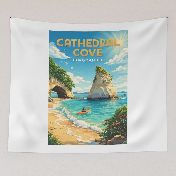 Item preview, Cathedral Cove Coromandel New Zealand – Te Whanganui A Hei Marine Reserve and Hahei Beach designed and sold by Aryabek.