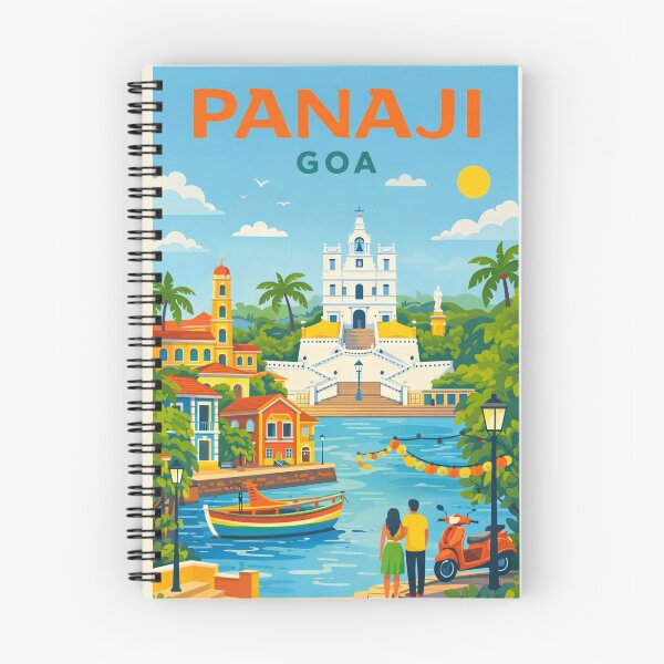 Artikelvorschau, Panaji, Goa, Indien – Mandovi-Fluss, Fontainhas und Alt-Goa entworfen und verkauft von Aryabek.