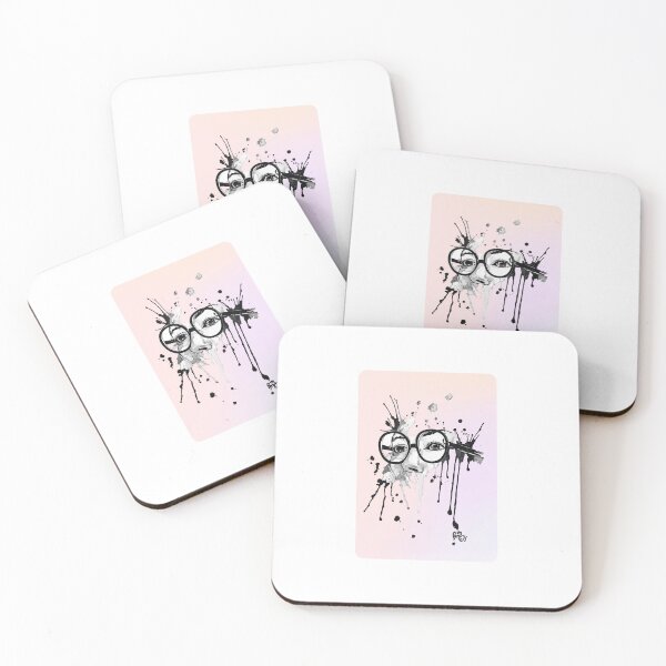 Item preview, Abstract Ink Portrait with Glasses designed and sold by DeepLookDesigns.