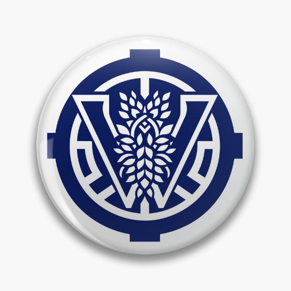 Item preview, Letter W Monogram - Wisteria Samurai Crest (Navy Blue) designed and sold by ZenCircle.