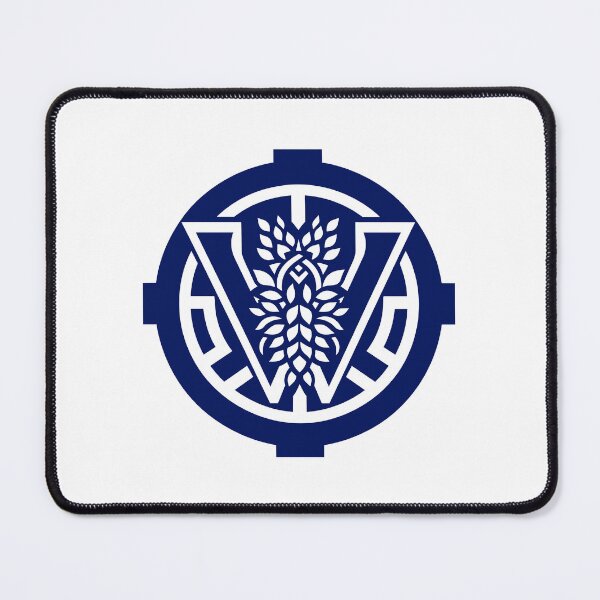 Item preview, Letter W Monogram - Wisteria Samurai Crest (Navy Blue) designed and sold by ZenCircle.