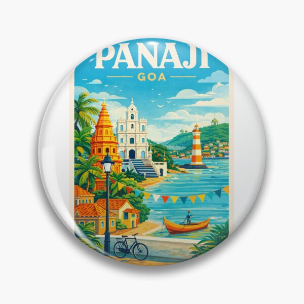 Item preview, Panaji Goa India – Mandovi River, Dona Paula and Old Goa Landmarks designed and sold by Aryabek.
