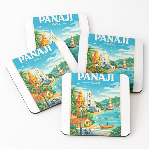 Item preview, Panaji Goa India – Mandovi River, Dona Paula and Old Goa Landmarks designed and sold by Aryabek.