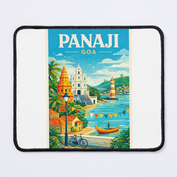 Item preview, Panaji Goa India – Mandovi River, Dona Paula and Old Goa Landmarks designed and sold by Aryabek.