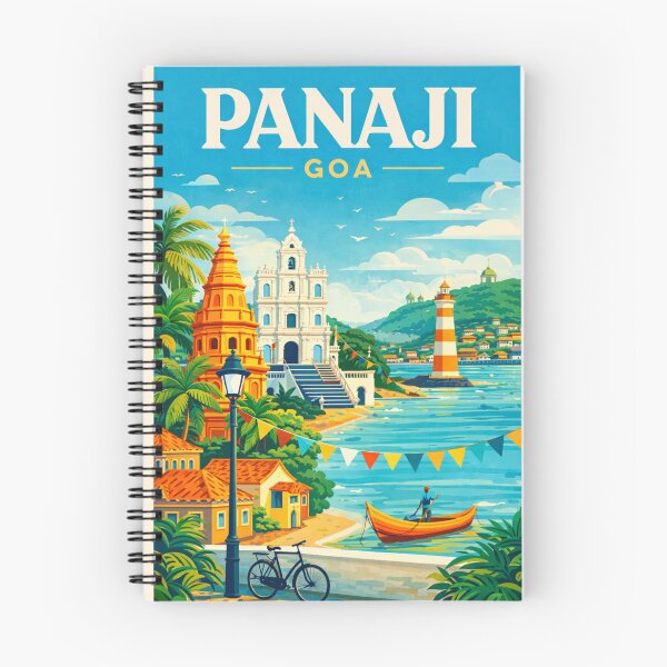 Artikelvorschau, Panaji, Goa, Indien – Mandovi-Fluss, Dona Paula und Sehenswürdigkeiten von Alt-Goa entworfen und verkauft von Aryabek.