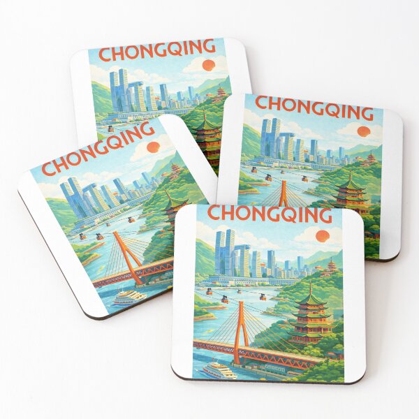Item preview, Chongqing China – Yangtze River, Jialing River and Hongya Cave Skyline designed and sold by Aryabek.