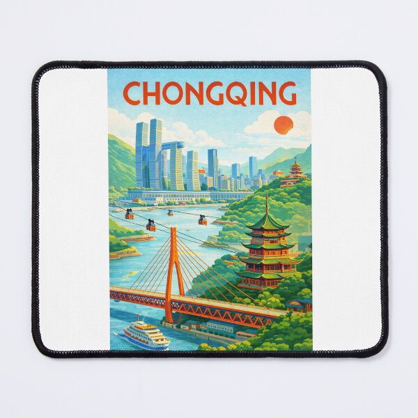Item preview, Chongqing China – Yangtze River, Jialing River and Hongya Cave Skyline designed and sold by Aryabek.