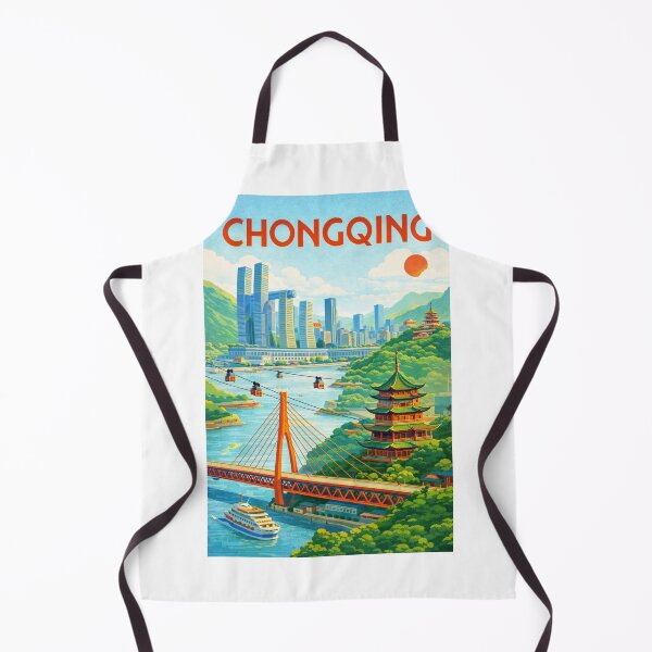 Item preview, Chongqing China – Yangtze River, Jialing River and Hongya Cave Skyline designed and sold by Aryabek.