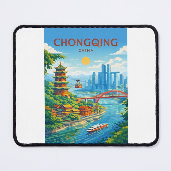 Item preview, Chongqing City with Yangtze River flow in China designed and sold by Aryabek.
