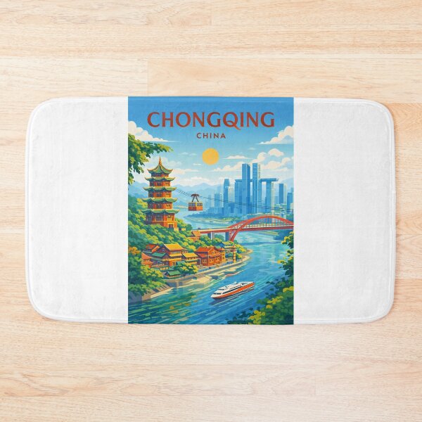 Item preview, Chongqing City with Yangtze River flow in China designed and sold by Aryabek.