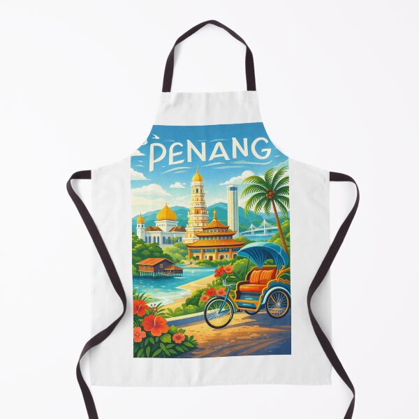 Item preview, Penang Malaysia – George Town, Kek Lok Si and Penang Bridge designed and sold by Aryabek.