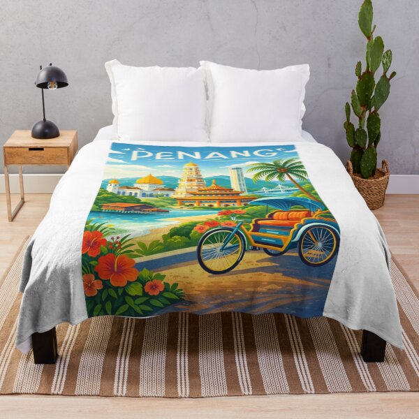 Item preview, Penang Malaysia – George Town, Kek Lok Si and Penang Bridge designed and sold by Aryabek.