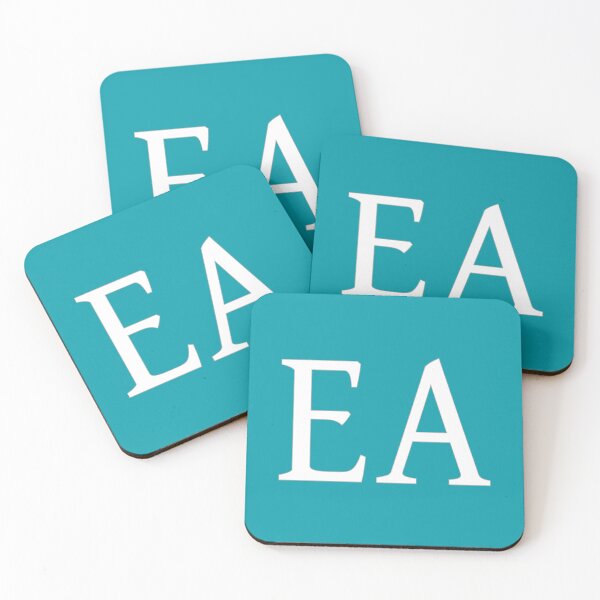 Item preview, EA Initials Monogram Elegant White Letters designed and sold by Jeallan Designs.