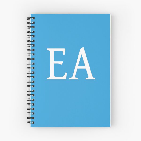 Item preview, EA Initials Monogram Elegant White Letters designed and sold by Jeallan Designs.