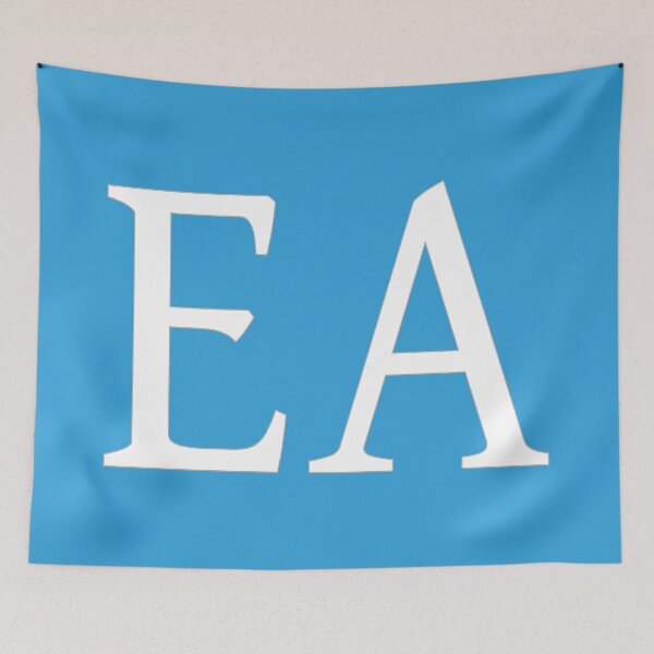 Item preview, EA Initials Monogram Elegant White Letters designed and sold by Jeallan Designs.