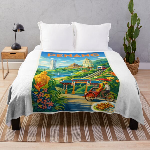 Item preview, Penang Skyline with George Town, Cable Car and Kek Lok Si View, Malaysia designed and sold by Aryabek.