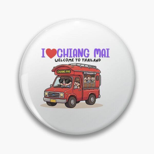 Item preview, Cute Chiang Mai Thailand Travel – I Love Chiang Mai Songthaew Cartoon | Welcome Thailand Vacation Gift designed and sold by Beeform.