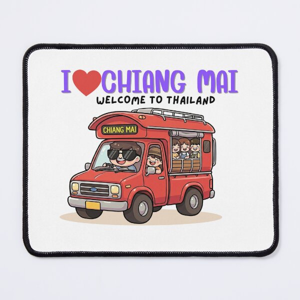 Item preview, Cute Chiang Mai Thailand Travel – I Love Chiang Mai Songthaew Cartoon | Welcome Thailand Vacation Gift designed and sold by Beeform.