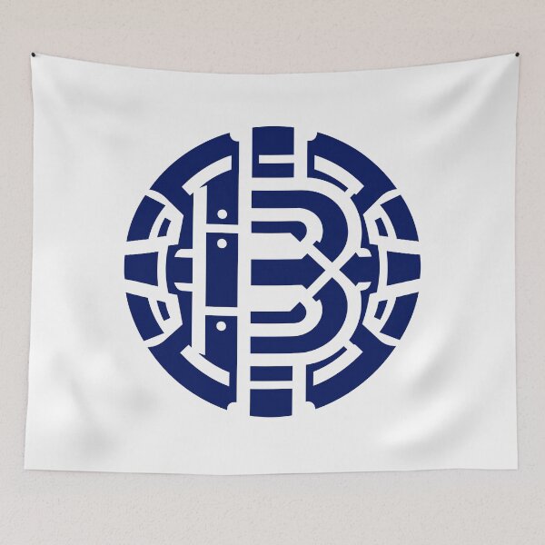 Item preview, Letter B Monogram - Bamboo Samurai Crest (Navy Blue) designed and sold by ZenCircle.