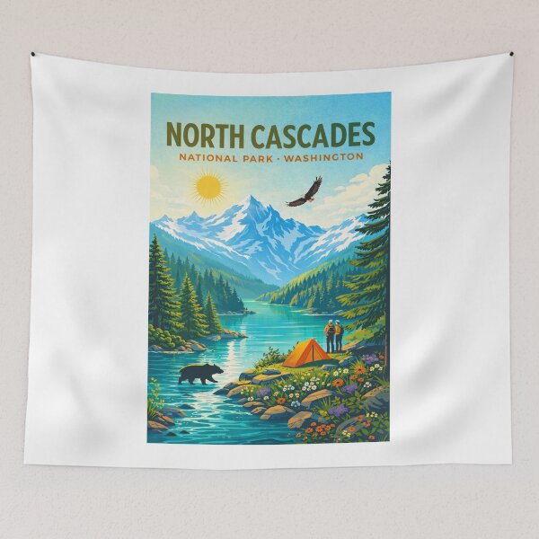 Item preview, North Cascades National Park Washington – Cascade Range, Diablo Lake and Mount Shuksan designed and sold by Aryabek.
