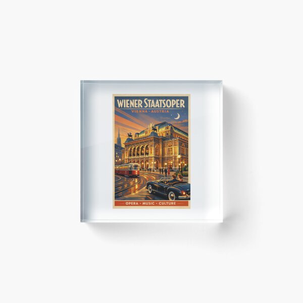 Artikelvorschau, VIENNA - WIENER STAATSOPER - Retro + Vintage Greetings  entworfen und verkauft von Earth Celebration Designs.