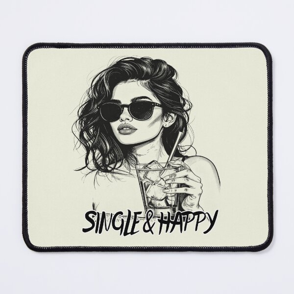 Item preview, Happily single, single and happy designed and sold by LiskoDesign.
