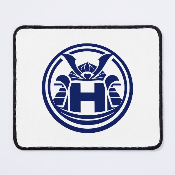 Item preview, Letter H Monogram - Helmet Samurai Crest (Navy Blue) designed and sold by ZenCircle.