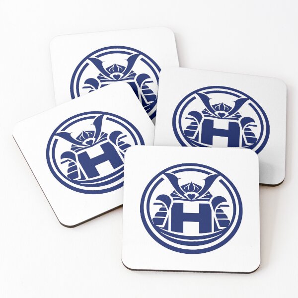 Item preview, Letter H Monogram - Helmet Samurai Crest (Navy Blue) designed and sold by ZenCircle.