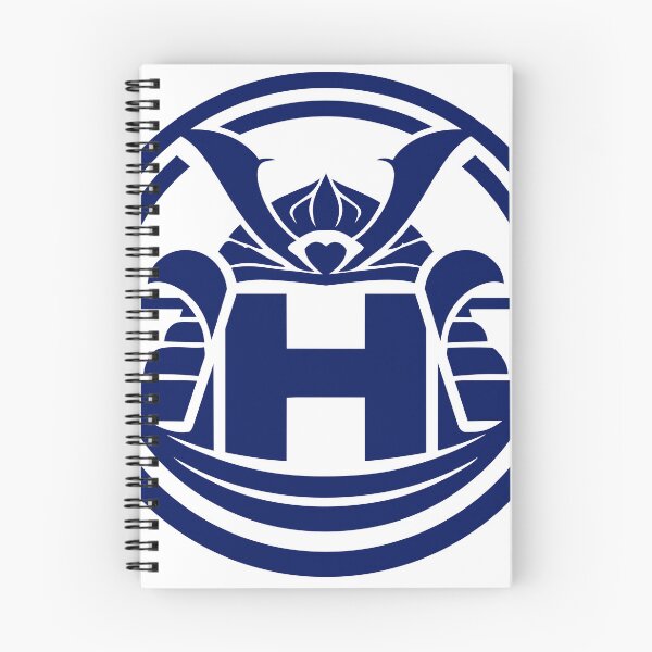 Item preview, Letter H Monogram - Helmet Samurai Crest (Navy Blue) designed and sold by ZenCircle.