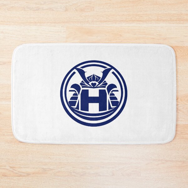 Item preview, Letter H Monogram - Helmet Samurai Crest (Navy Blue) designed and sold by ZenCircle.