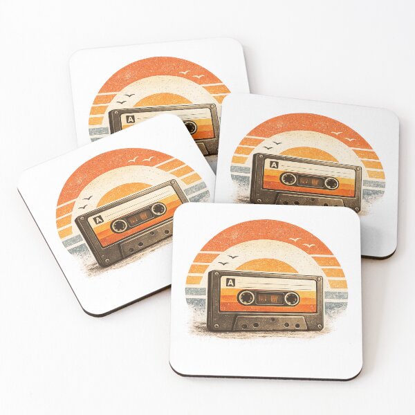 Item preview, Retro cassette tape at sunset – 70s vintage tape design designed and sold by Sunset Syndicate.
