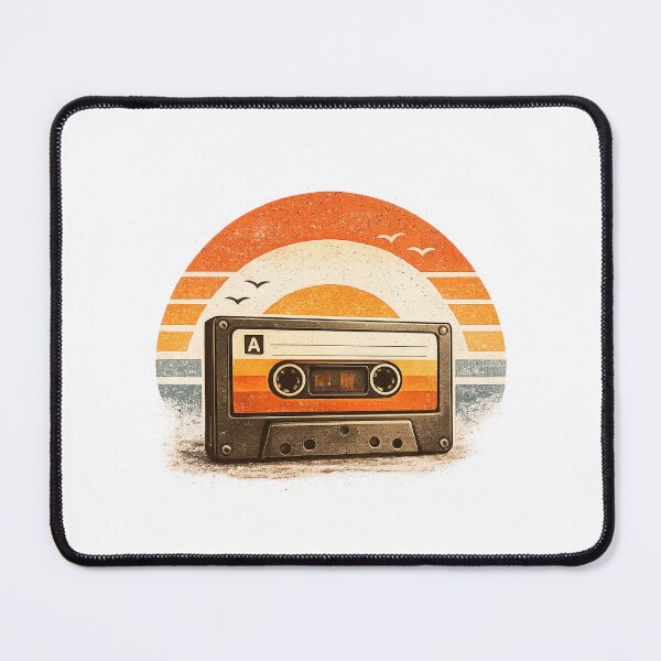 Item preview, Retro cassette tape at sunset – 70s vintage tape design designed and sold by Sunset Syndicate.