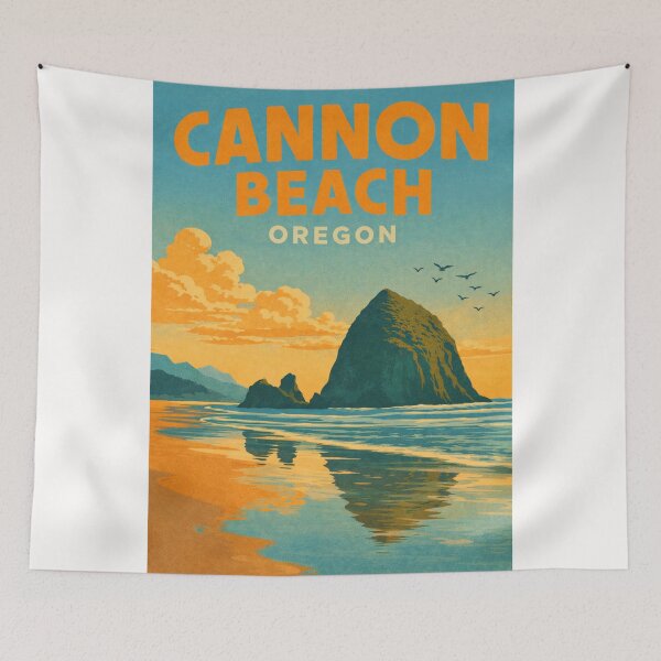 Item preview, Cannon Beach Oregon – Haystack Rock at Ecola State Park along the Oregon Coast designed and sold by Places On Earth.