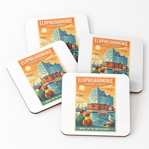 Item preview, Elbphilharmonie Hamburg – Retro Travel Poster Germany designed and sold by Earth Celebration Designs.