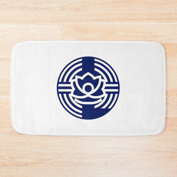 Item preview, Letter L Monogram - Lotus Samurai Crest (Navy Blue) designed and sold by ZenCircle.