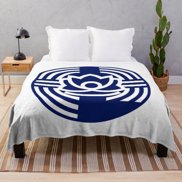 Item preview, Letter L Monogram - Lotus Samurai Crest (Navy Blue) designed and sold by ZenCircle.