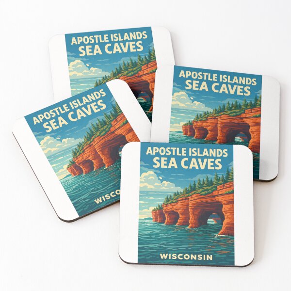 Item preview, Apostle Islands Sea Caves Wisconsin – Lake Superior and Bayfield Peninsula designed and sold by Places On Earth.