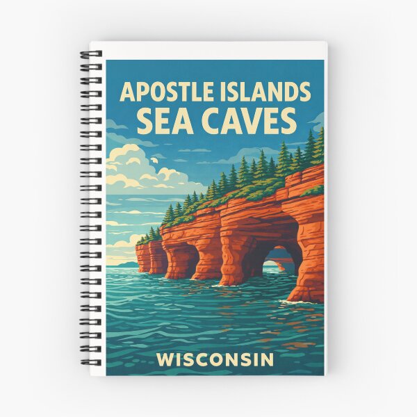 Item preview, Apostle Islands Sea Caves Wisconsin – Lake Superior and Bayfield Peninsula designed and sold by Places On Earth.