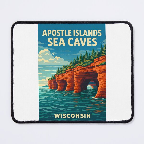Item preview, Apostle Islands Sea Caves Wisconsin – Lake Superior and Bayfield Peninsula designed and sold by Places On Earth.
